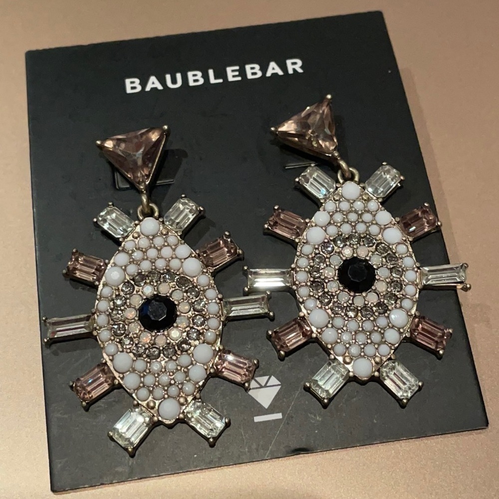 BAUBLEBAR Crystal Evil Eye Earrings NWOTS